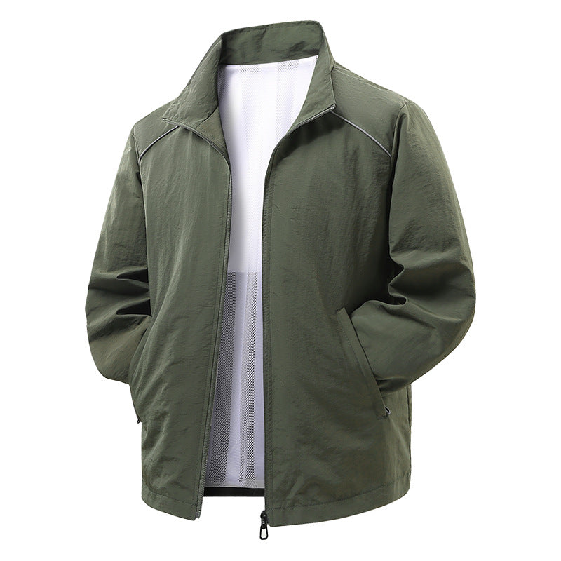 Herren Leichte Wind- und Regenjacke mit Mesh-Innenfutter und reflektierenden Schulterpaspeln Shop Nory