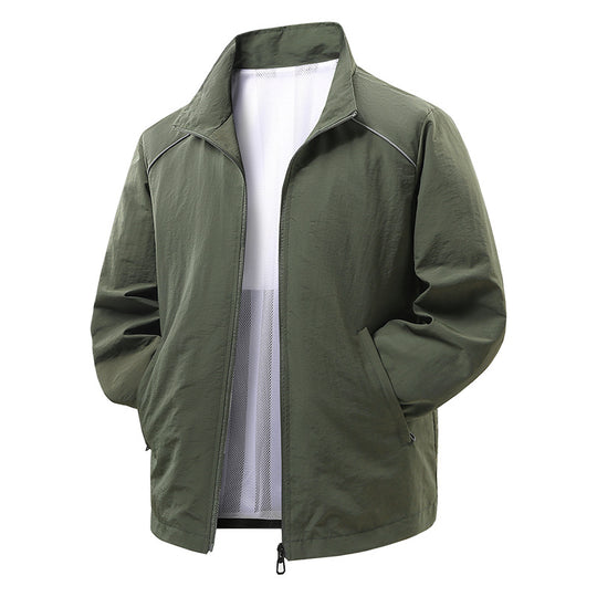 Herren Leichte Wind- und Regenjacke mit Mesh-Innenfutter und reflektierenden Schulterpaspeln Shop Nory