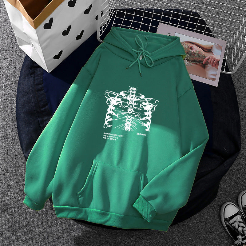 Unisex nan oversized Kapuzenpullover mit anatomischem Grafikprint, Kängurutasche und verstellbarer Kordel Shop Nory