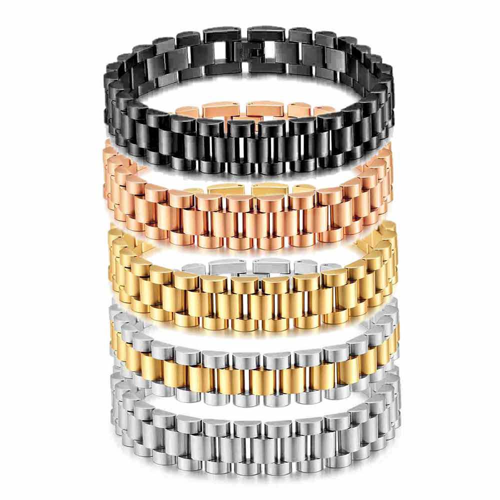 Herren Edelstahlarmband mit stilvollem Kettenmuster und sicherem Verschluss Shop Nory
