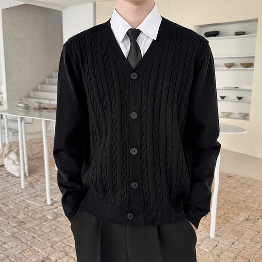 Herren Strickjacke mit Kabelmuster Shop Nory