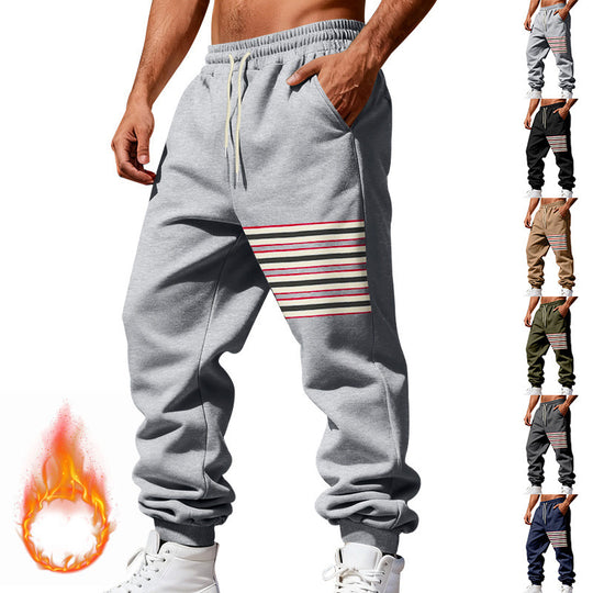 Herren Relaxed-Fit Jogginghose mit seitlicher Streifenapplikation, Kordelzug & gerippten Bündchen Shop Nory