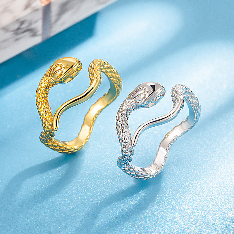 Damen Slithering Schlangenring aus hochwertigem Edelstahl Shop Nory