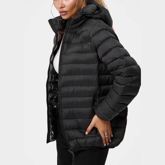 Damen Moderne Steppjacke mit Kapuze