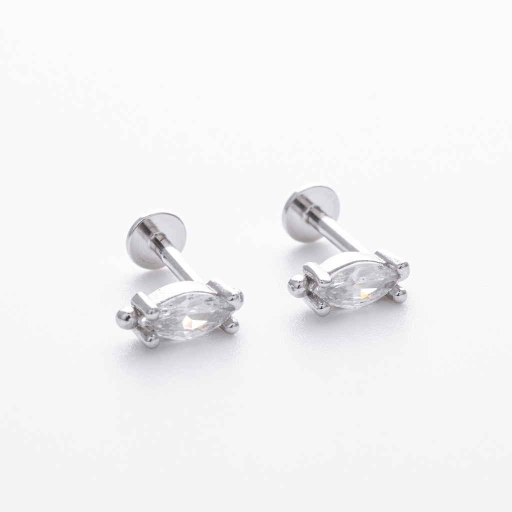 Damen Ohrstecker mit luxuriösem 5A Zirkonbesatz aus hochwertigem 925 Sterling Silber Shop Nory