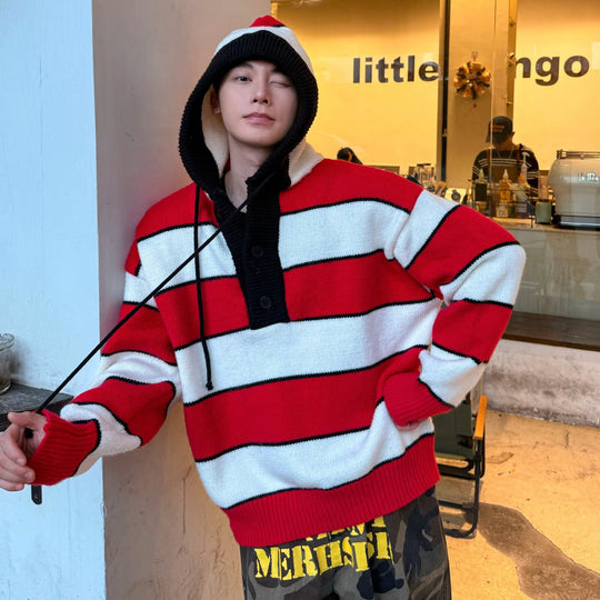 Herren Modische Hoodie-Pullover mit gestreiftem Design Shop Nory