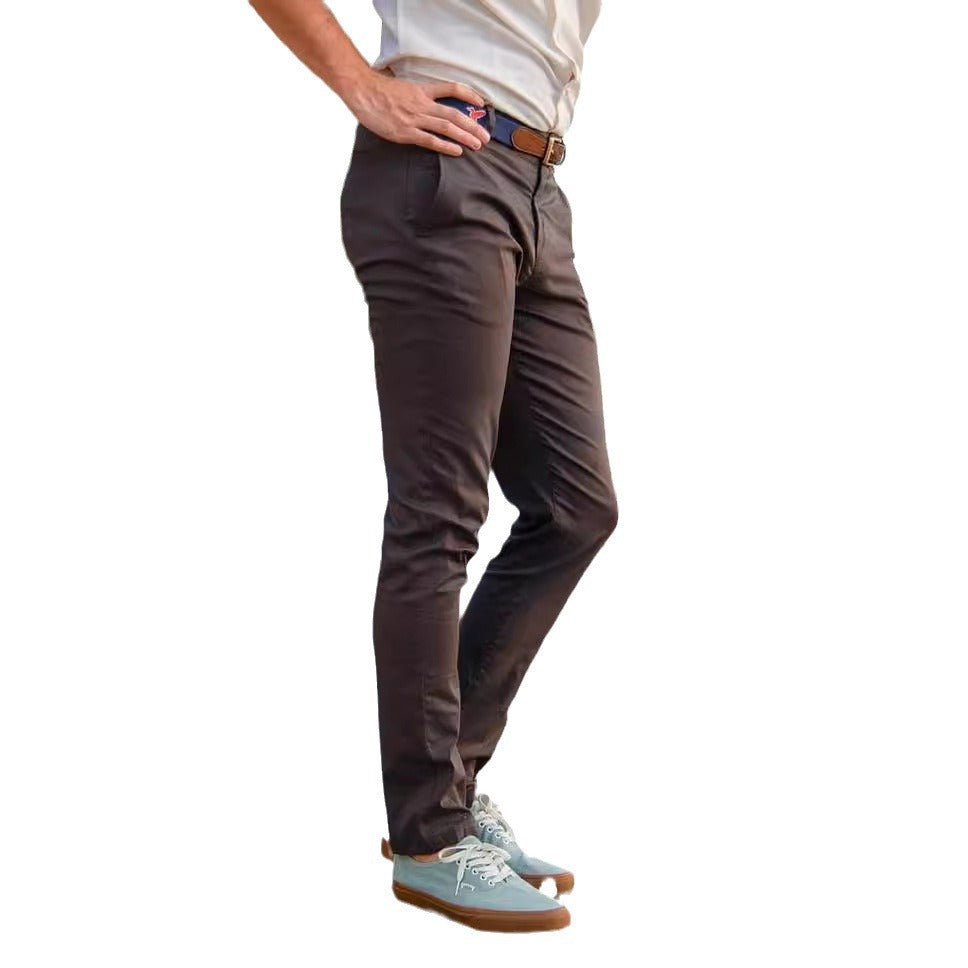 Herren Slim-Fit Chinohose aus atmungsaktivem Material