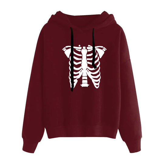 Damen nan lässiger Oversize Kapuzenpullover mit Herz‑und‑Pfotenprint, Kordelzug und gerippten Bündchen Shop Nory