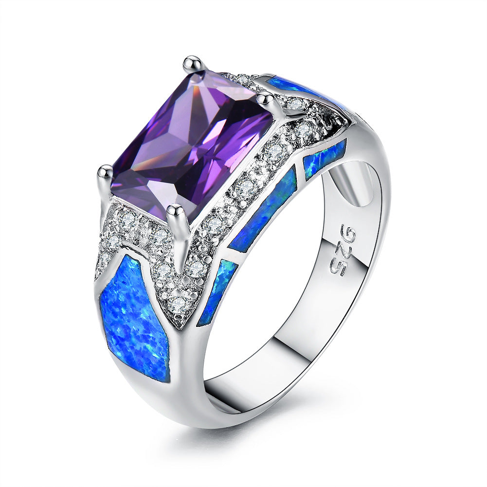 Damen Schmuckring mit mehrfarbigem Kristall und funkelnden Zirkonia Shop Nory