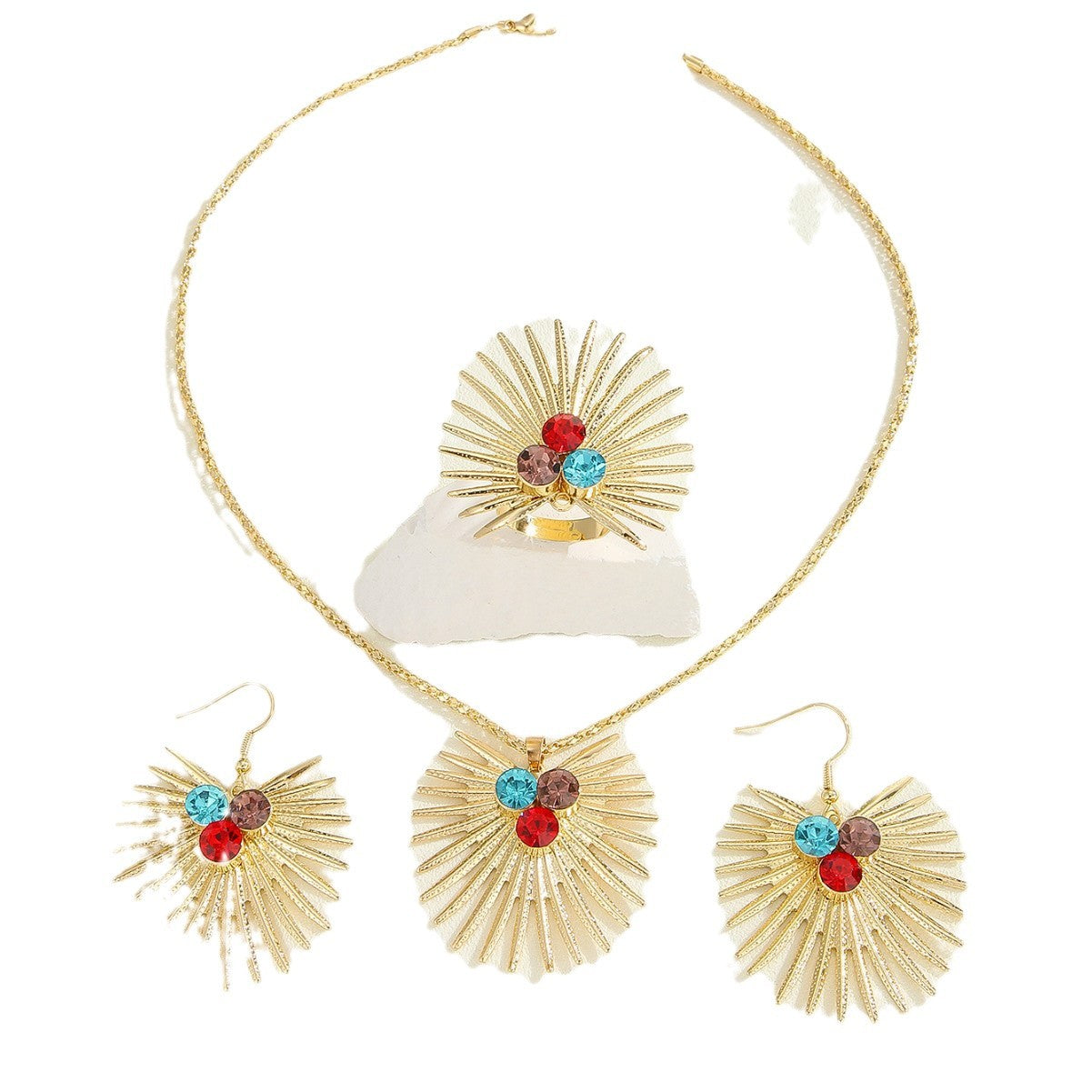 Damen Schmuckset mit herzförmigen Anhängern und strahlendem Design Shop Nory
