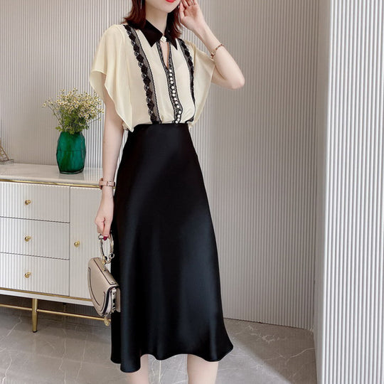 Damen Eleganter, schwingender Midi-Rock Shop Nory