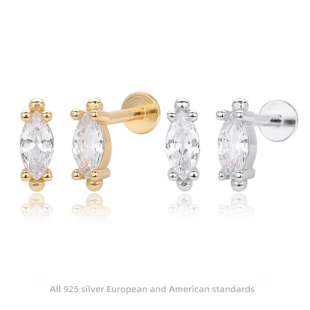 Damen Ohrstecker mit luxuriösem 5A Zirkonbesatz aus hochwertigem 925 Sterling Silber Shop Nory