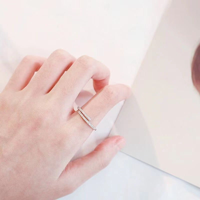 Damen Offener Ringschmuck mit funkelndem Zirkoniadesign Shop Nory