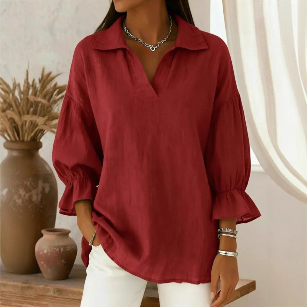 Damen Lässige und elegante Bluse mit weiten Ärmeln Shop Nory