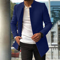Herren moderner Blazer mit geradem Schnitt und elegantem Stehkragen