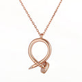 Damen elegante Halskette mit stilvollem Schlussanhänger und funkelnden Kristallen Shop Nory