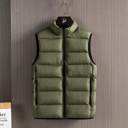 Herren Slim-Fit ultraleichte Stepp-Thermoweste mit hochschließendem Kragen und wasserabweisenden Reißverschlüssen Shop Nory