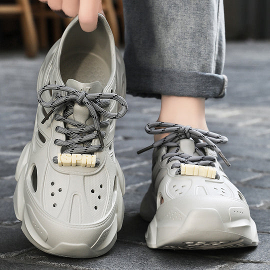 Herren nan futuristischer atmungsaktiver Cut-Out Plateau-Sneaker mit stoßdämpfender EVA-Sohle und Schnellverschluss Shop Nory