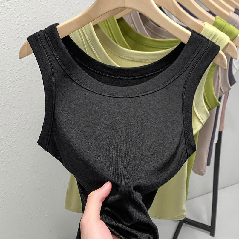 Damen ärmelloses Basic-Top aus hochwertigem Material