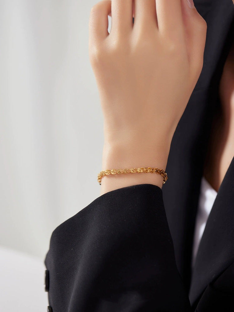 Damen Elegante Verflochtene Kettenarmband Shop Nory
