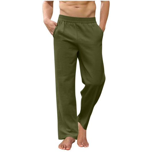 Herren nan lockere Loungehose mit elastischem Bund, Eingrifftaschen und seitlichen Knöchelschlitzen Shop Nory