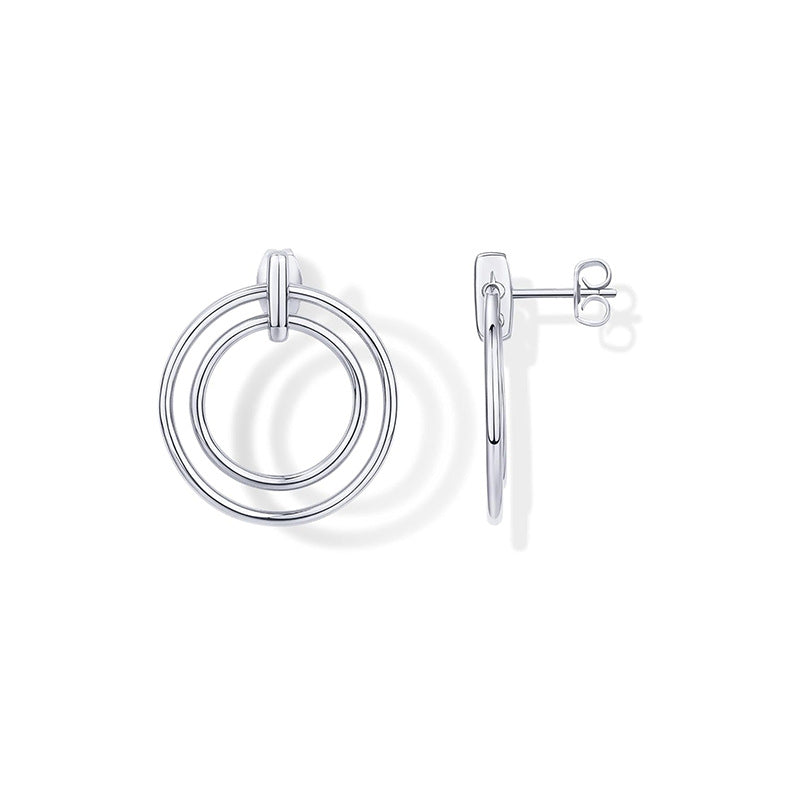 Damen Ohrringe mit doppeltem Ringdesign Shop Nory