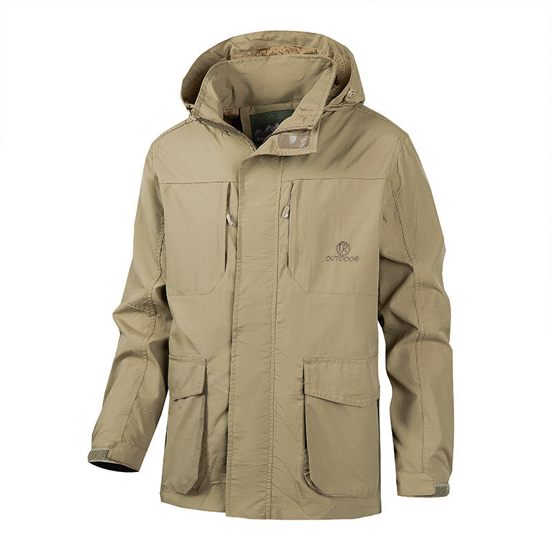 Herren Funktionale Jacke mit verstellbarem Kapuzendesign Shop Nory
