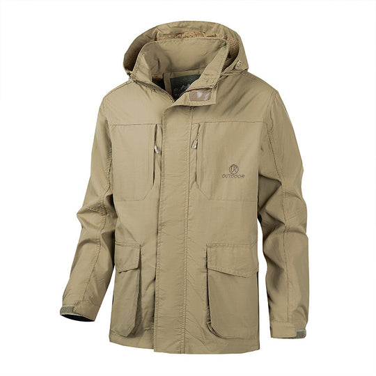 Herren Funktionale Jacke mit verstellbarem Kapuzendesign Shop Nory