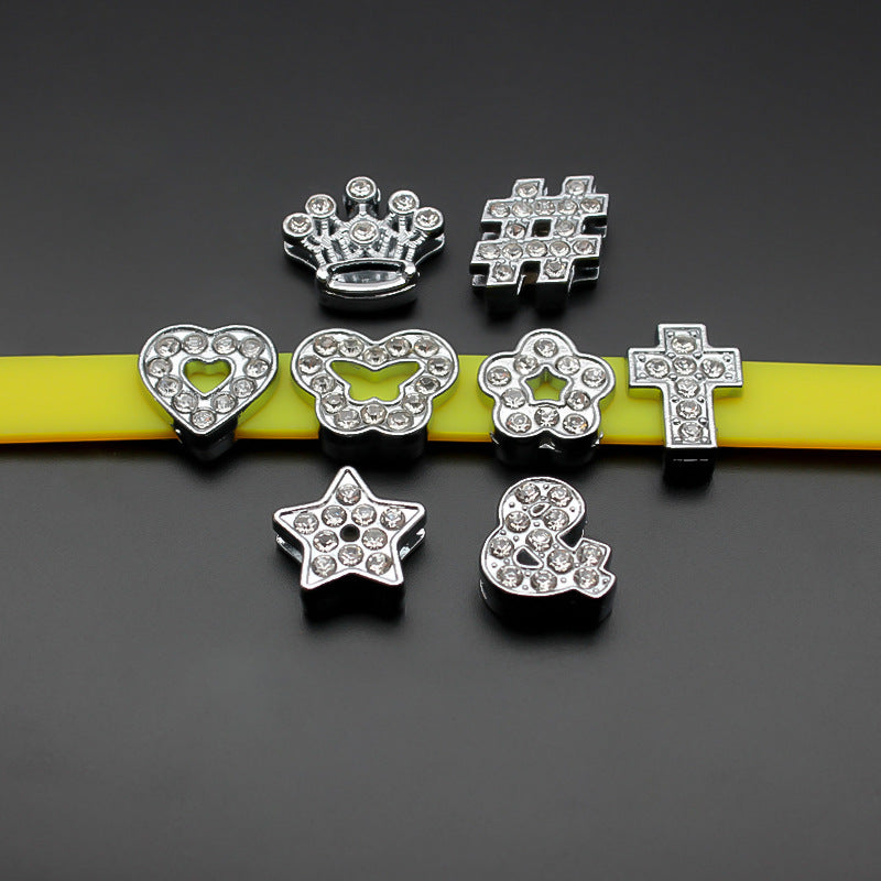 Filigraner Kreuzanhänger mit Kristallbesatz Für Armband und Kette