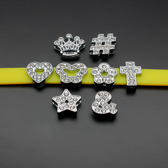 Filigraner Kreuzanhänger mit Kristallbesatz Für Armband und Kette