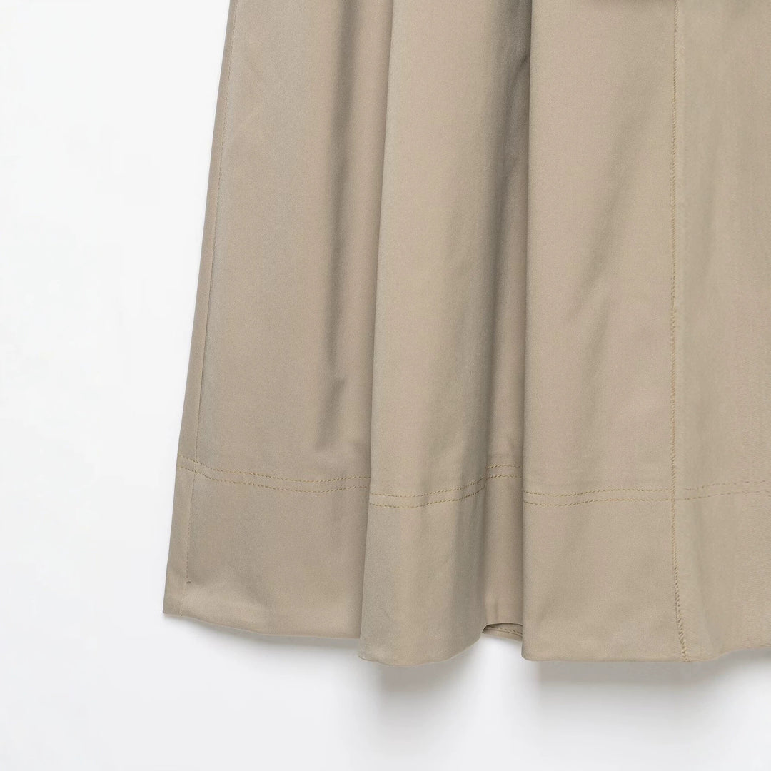 Damen Taillierter Midirock mit Bindegürtel und Teilungsnähten Shop Nory