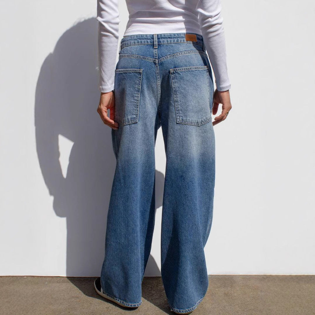 Damen Weit geschnittene Jeans im lässigen Oversized-Stil
