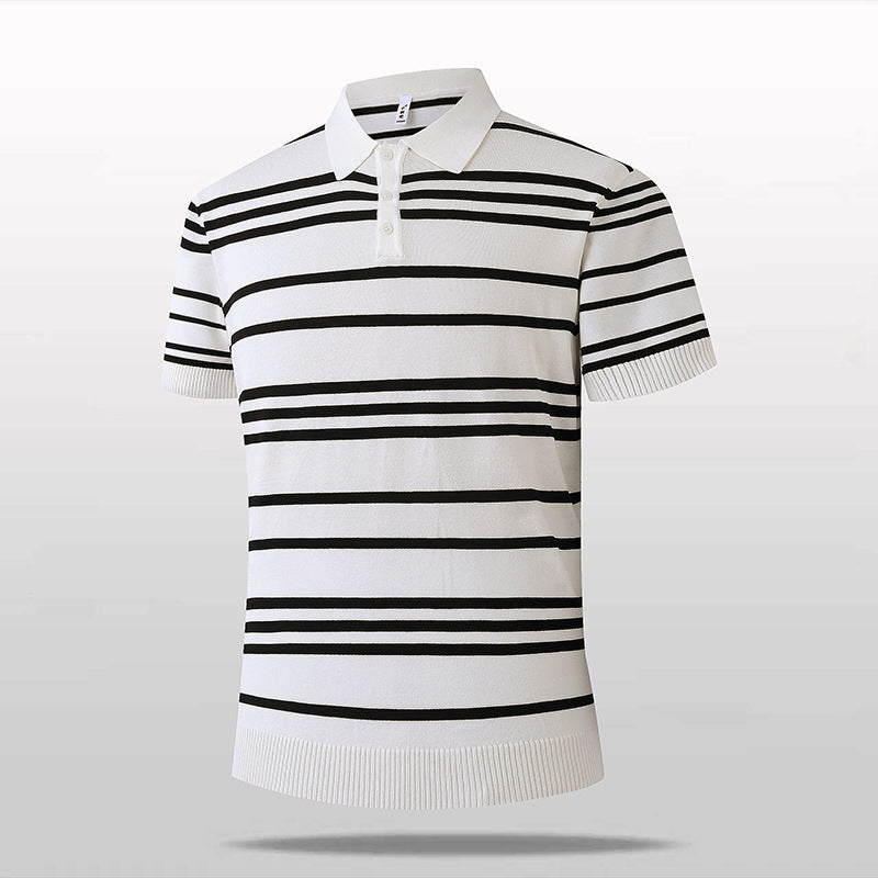 Herren Modisches kurzärmliges Poloshirt mit Streifen Shop Nory