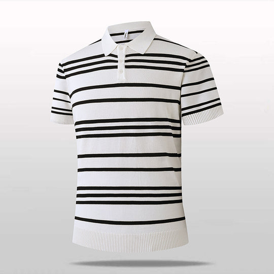 Herren Modisches kurzärmliges Poloshirt mit Streifen Shop Nory
