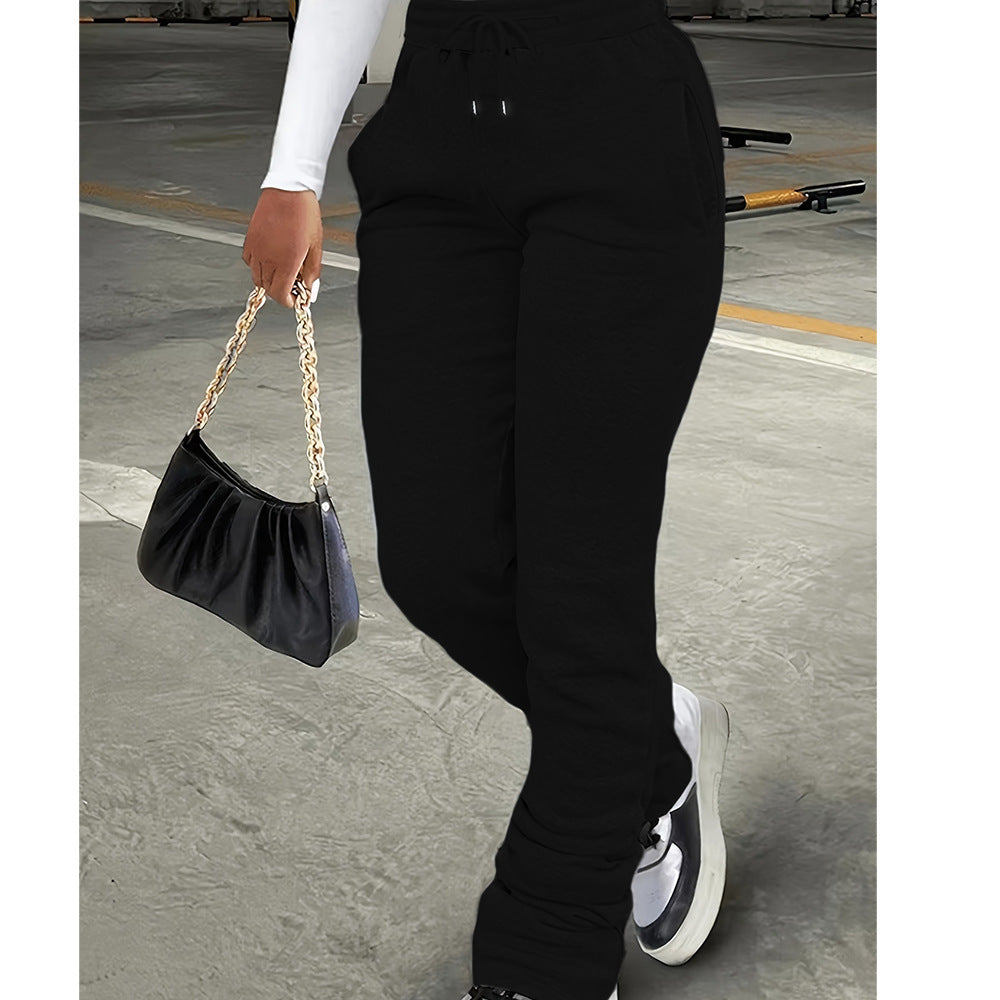 Damen nan figurbetonte Highwaist-Stretch-Sweathose mit gerafften Knöchelabschlüssen und Eingrifftaschen Shop Nory