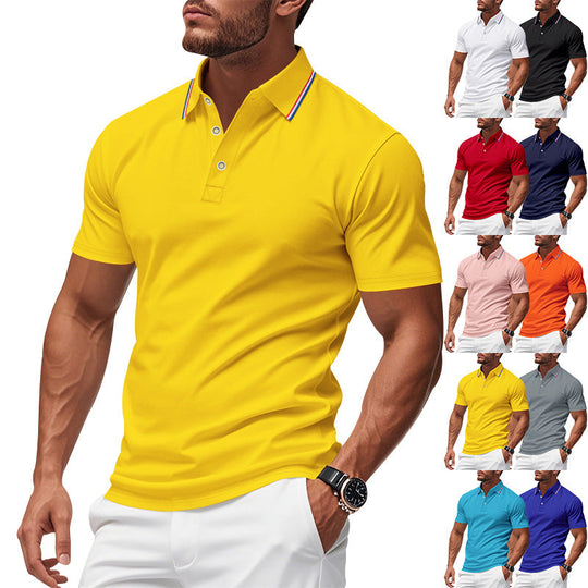 Herren Poloshirt mit modernem Kragen und feuchtigkeitsregulierender Technologie