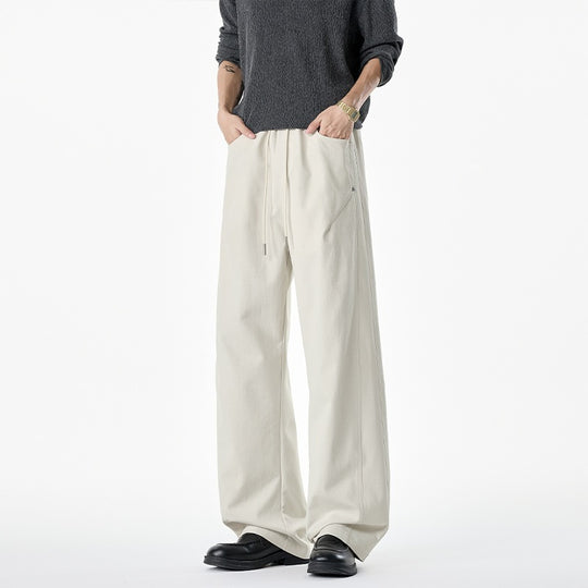 Damen Weit geschnittene Loungehose mit Kordelzug, hoher Taille und tiefen Eingrifftaschen Shop Nory