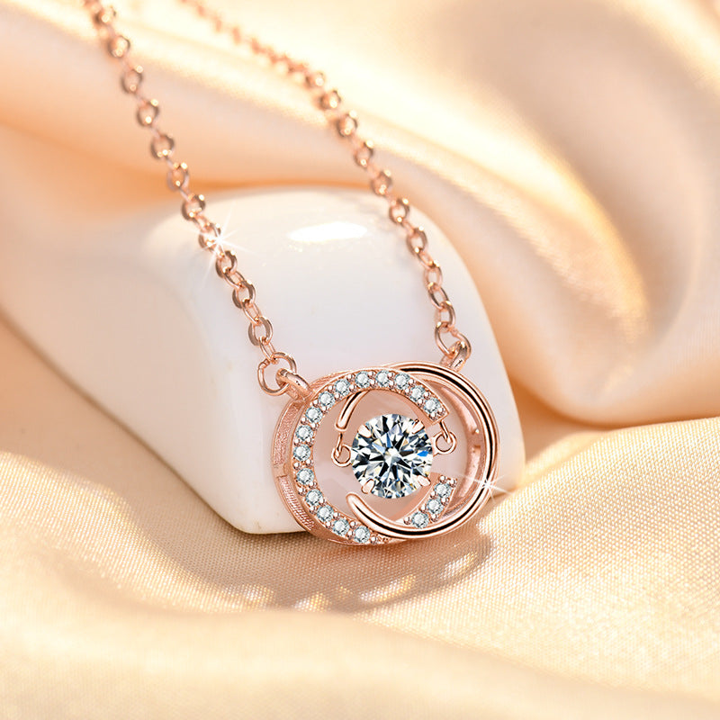 Damen Halskette mit funkelndem Zirkonia-Anhänger in elegantem Design Shop Nory
