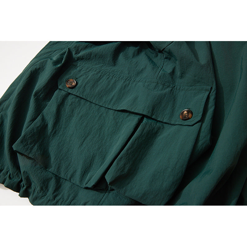 Herren Übergangs-Canvasjacke mit Cordkragen und kariertem Innenfutter Shop Nory