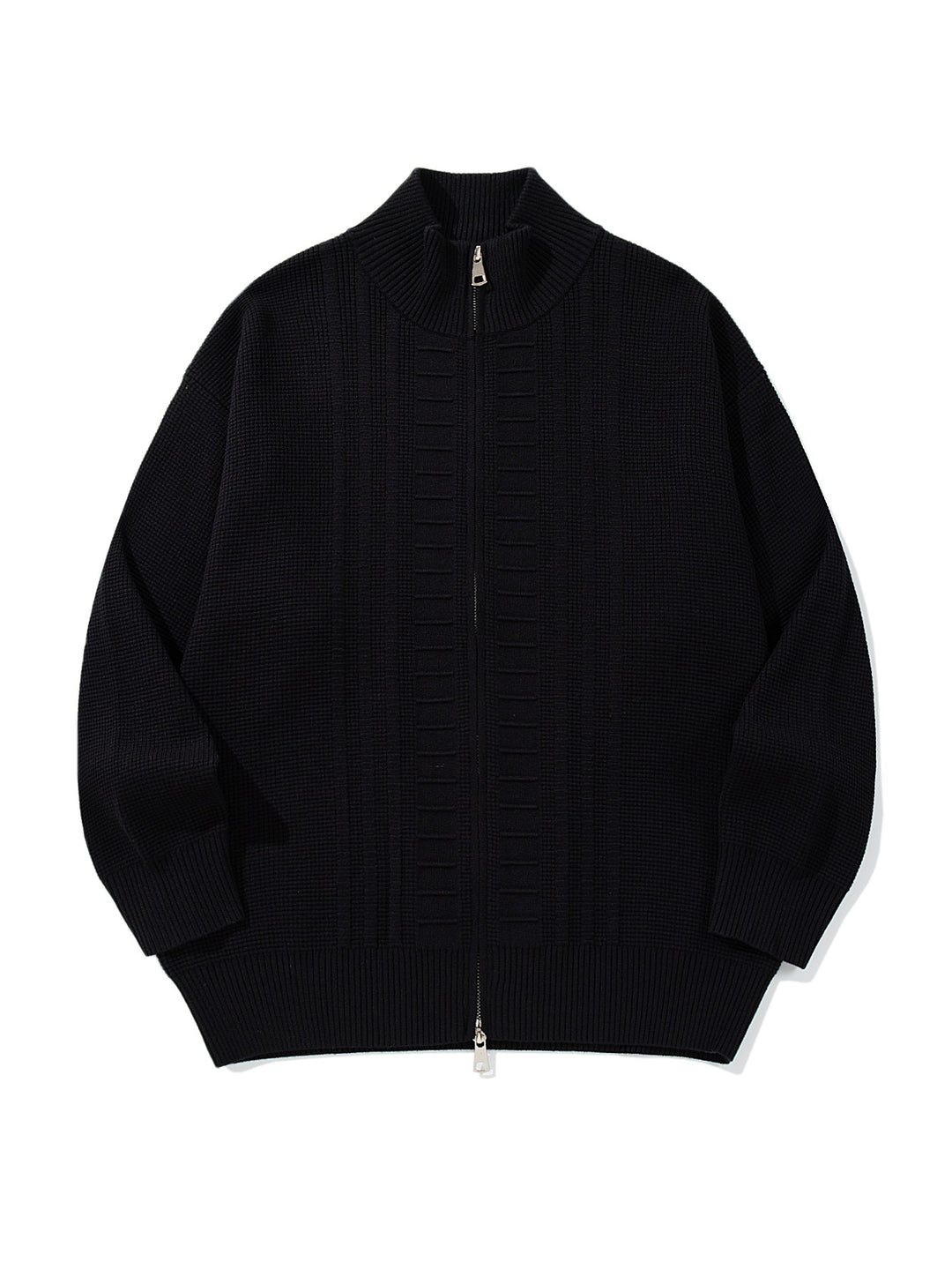 Herren Grobstrick-Zipjacke mit Stehkragen und beidseitig öffnendem Reißverschluss Shop Nory