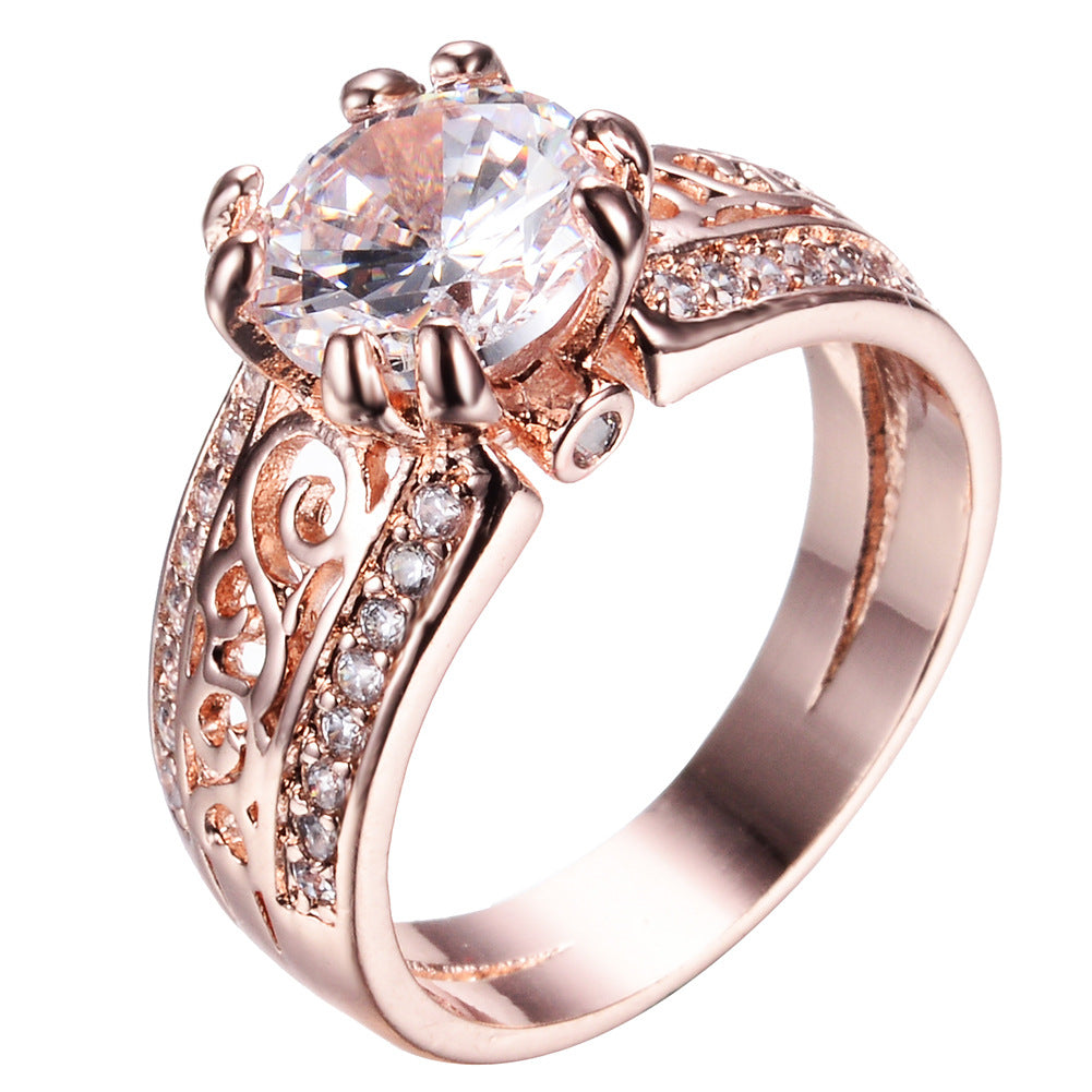 Damen Ring mit funkelndem Kristall und eleganter Verzierung Shop Nory