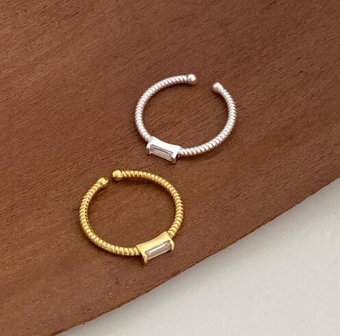 Damen Offener Ring mit funkelndem Kristall Shop Nory