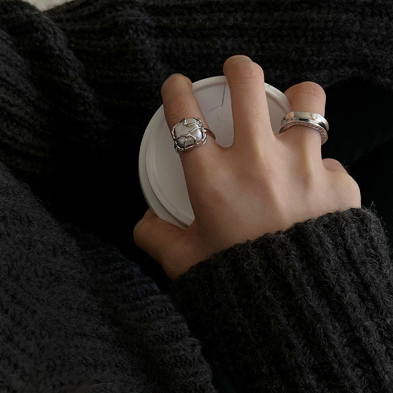 Damenring mit floralem Gitterdesign Shop Nory