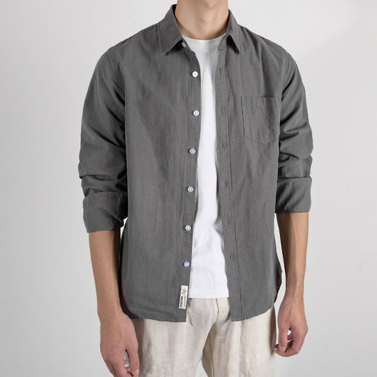 Herren Leichtes Baumwoll‑Leinen Overshirt mit Brusttasche und Relaxed‑Fit Shop Nory