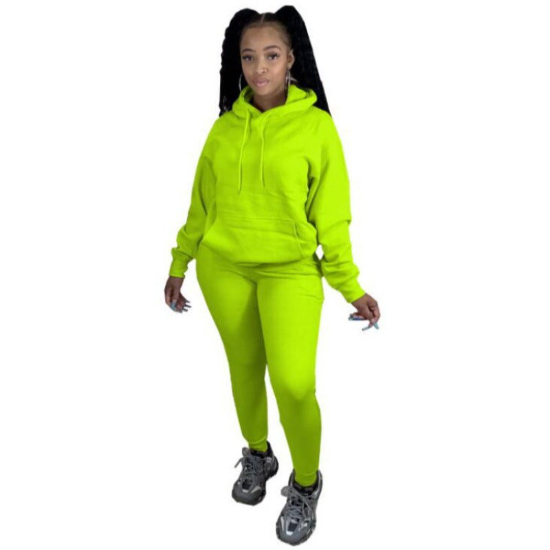 Damen Zweiteiliges Freizeitset mit Oversize Kapuzenpullover und Leggings mit hohem Bund, schmaler Passform Shop Nory