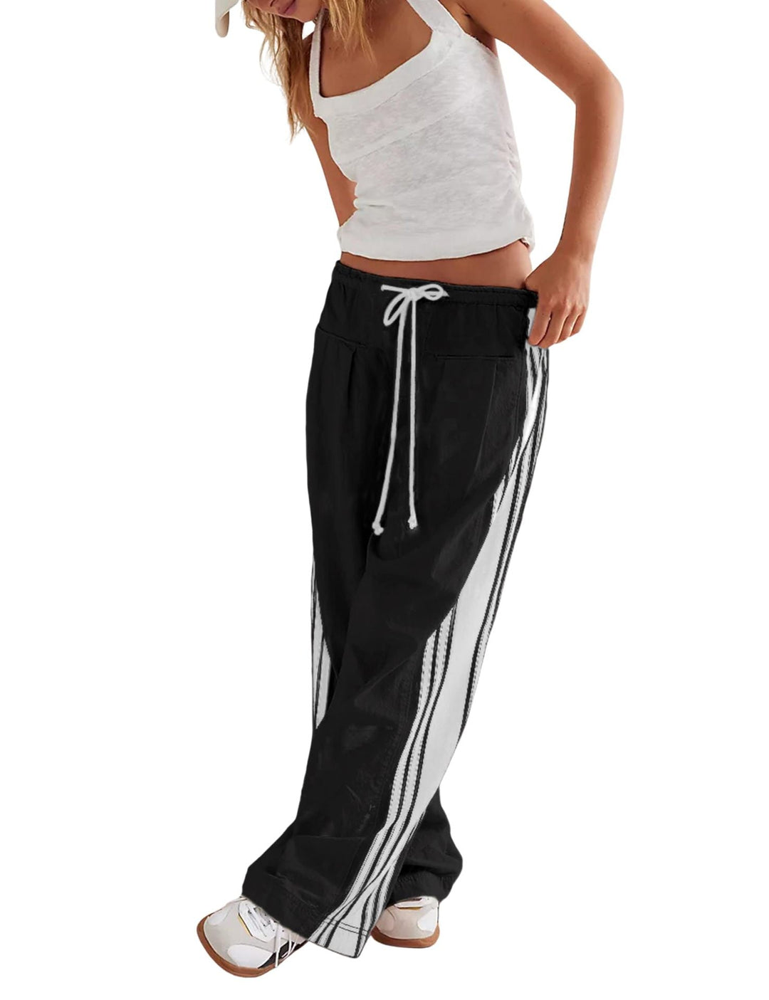 Damen Lässige Sporthose mit seitlichen Streifen