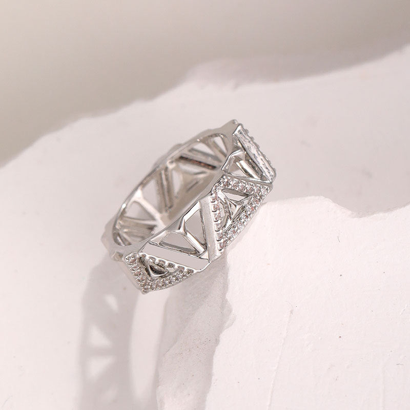 Damen Designer-Ring mit kunstvollem Musterspiel Shop Nory