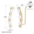 Damen Ohrstecker mit eleganter Perlen- und Zirkon-Verzierung Shop Nory