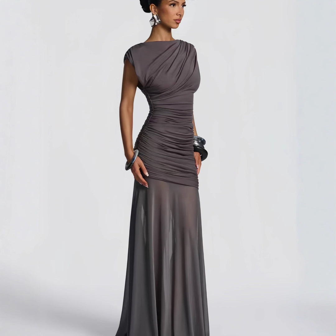 Damen Elegantes und figurbetontes Abendkleid mit Raffungen