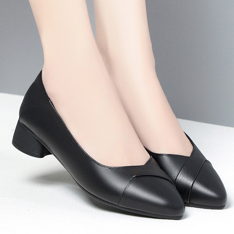 Damen Elegante Pumps mit geschmackvollem Rüschendetail und komfortablem Blockabsatz